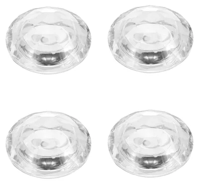 Produktbild von 4 Stück Kristall Kerzenhalter Tischdekoration mit Diamantoptik Kompakt Langlebig Weiß Eleganter Kerzenständer für Wohnräume und Feierlichkeiten