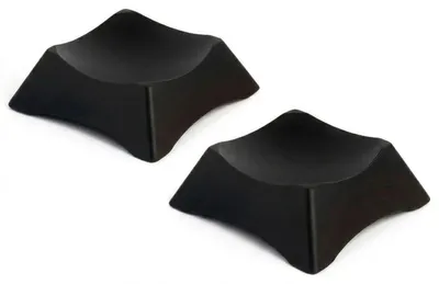 2er-Set Ballhalter Schwarz, Kunststoff, für Kugeln Ø 5-8 cm