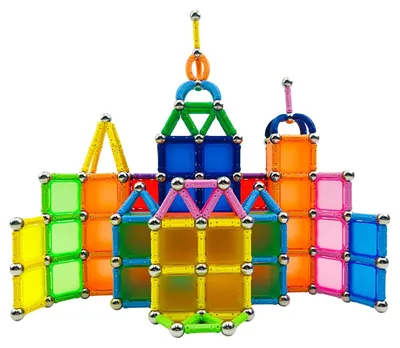 Image de Solidchoice - Blocs de construction magnétiques pour enfants, 174 pièces, jouet éducatif