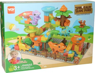 Produktbild von Bausatz „Bausteine und Murmelbahn Dino“