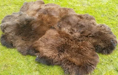 Produktbild von *TOP*Öko vier Schaffelle vernäht Schaffell Teppich Lammfell braun Schnäppchen