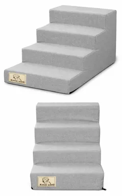 Obrázek produktu pro 4-stupňové odnímatelné schody, protiskluzové 60x40x30 cm, šedý len
