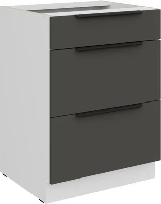 Produktbild von Schubladenschrank LUNARA – Breite 60 cm, Graphit/Weiß