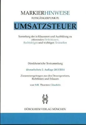 Immagine prodotto di Glaubitz, T: Umsatzsteuerrecht/Fußgängerpunkte