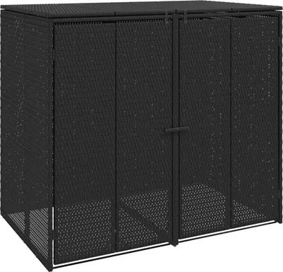 Obrázek produktu pro vidaXL Kryt na popelnice, 2 ks, černý, 130 x 80 x 115 cm, polyethylen