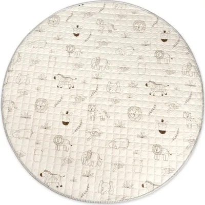 Produktbild von Hakuna Matte Gesteppte Krabbeldecke 1,5 m – Safari Tiere