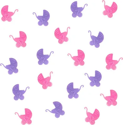 Produktbild von Oblique Unique Konfetti Kinderwagen Baby Shower Schwanger Baby Mix - rosa lila
