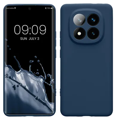 Produktbild von kwmobile Handyhülle für Xiaomi Redmi Note 14 Pro+ 5G / Redmi Note 14 Pro Plus 5G Hülle - weiches Handy Silikon Case - Schutzhülle Cover - Marineblau