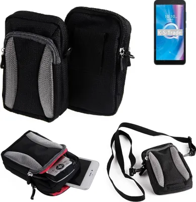 Produktbild von K-S-Trade Holster Schutz Hülle kompatibel mit Alcatel 1B (2020) Handy Hülle Gürteltasche Umhängetasche mit Zusatzfach schwarz