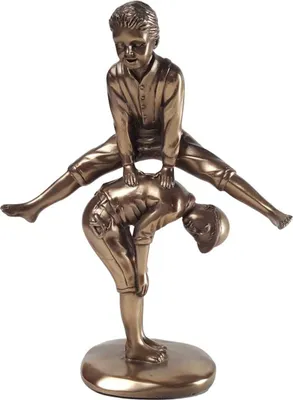Produktbild von Skulptur Figur Kunststein Spielende Kinder