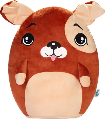 Produktbild von SQUISHBRUBIES Hugo der Hund - 35 cm Kuscheltier - Superweiches Plüsch Stofftier zum Kuscheln, Verschenken und Sammeln - Braun