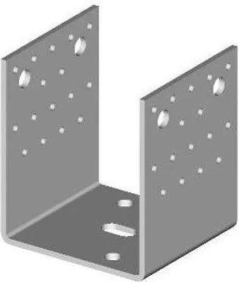 Produktbild von Verankerungselement mit Löchern 12-62/140x120 ZB - BV/KP, Abmessung 140x120, weißes Zink - Verpackung 1 St.
