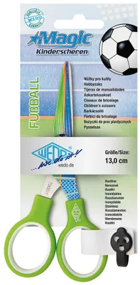 Produktbild von WEDO Bastelschere MAGIC "Fussball" rund für Rechtshänder Länge: 130 mm