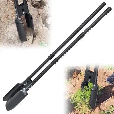 Productafbeelding van Paalgatboor, 154 cm, twee scherpe messen voor het openbreken van aarde, graven, cultiveren, wieden, handmatig paalgatboorgereedschap, tuinschep