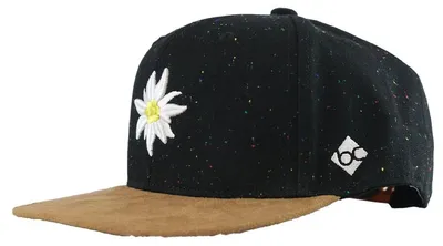 Bavarian Caps Cap "Edelweiß Konfetti" in schwarz