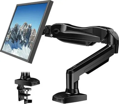 Immagine prodotto di Supporto per monitor curvi - Supporto girevole a 360 gradi per schermi da 17-30 pollici con molle a gas e attacchi VESA 75x75/100x100 mm