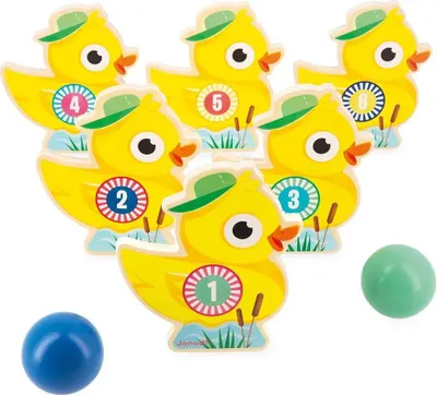 Produktbild von Janod Applepop Enten-bowling-spiel Gelb Gelb One Size