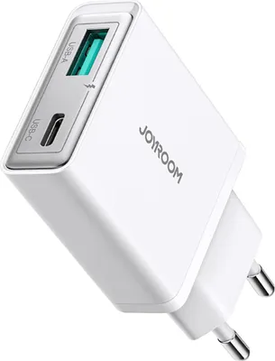 Obrázek produktu pro JOYROOM Wall Charger Joyroom JR-TCF14, 20W, 3A, 1 x USB-A - 1 x USB-C, White