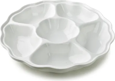 Produktbild von Servierschale Porzellan BASIC 6-fach 27x27x4,5 cm Weiß 1 Stück