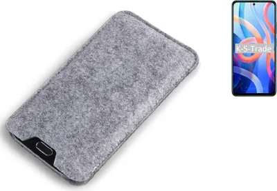 Produktbild von K-S-Trade Filz Handyhülle kompatibel mit Xiaomi Redmi Note 11 Schutzhülle Filztasche Filz Tasche Case Sleeve Handy Hülle Filzhülle grau