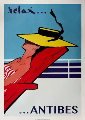 Image de RELAX... - ANTIBES - 50x70cm Affiche Poster
