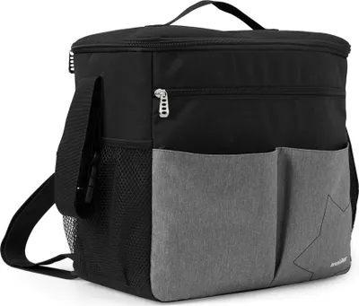 Produktbild von Nsular Wickeltasche, großes Fassungsvermögen, wasserdicht, multifunktional, ideal für Babykleidung, Windeln, Milchpulver, Fläschchen, Taschentücher