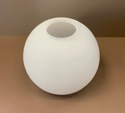 Produktbild von Ersatzglas Lampenschirm matt weiß für E14 Lochmaß 30mm, Philo Glas halbkugel