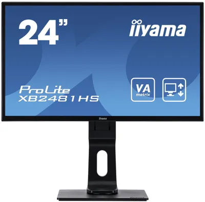 Produktbild von iiyama ProLite XB2481HS-B1, 59,9 cm (23.6"), 1920 x 1080 Pixel, Full HD, LED, 6 ms, Schwarz