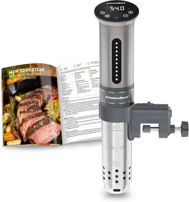Imagen del producto de Olla de cocción a presión, 1100 W, IPX7, resistente al agua, apta para uso en vitrocerámica, con termostato ajustable para un control preciso de la temperatura