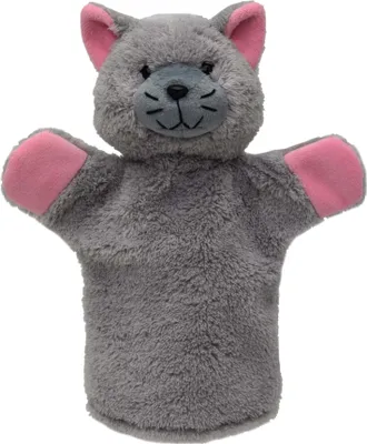 Produktbild von Handpuppe Katze Sprechend 25 cm Grau, 20399A