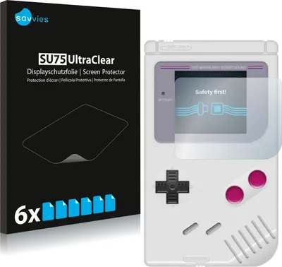 Produktbild von 6x Für Nintendo Gameboy (1989) Schutzfolie Savvies Displayschutz Display Schutz Folie Klar Transparent