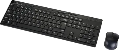Produktbild von A. Basics – Tastatur-Maus-Set, volle Größe, kabellos, USB-Empfänger mit 2,4