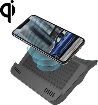 Immagine prodotto di caricatore wireless di ricarica rapida per auto da 10W per BMW Serie 5 2017-2021 / Serie 6 2018-2019, guida a sinistra (nero)