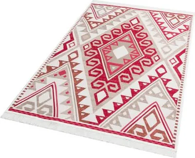 Image de Kelim Arya 08 corail (80x300 cm)