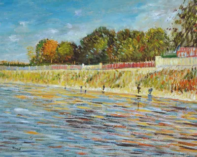 Produktbild von Vincent Van Gogh Kunstdruck Bild - Seineufer, 1887 (40 x 50 cm)