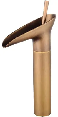 Image de Robinet de lavabo en bronze et en cuivre, robinet mélangeur à cascade, robinet de lavabo réglable pour l'eau chaude et froide