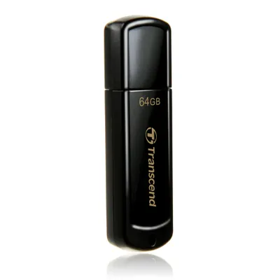 Produktbild von Transcend JetFlash 350, 64 GB, USB Typ-A, 2.0, Kappe, 8,5 g, Schwarz