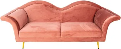 Produktbild von Casa Padrino Luxus Designer 3er Sofa Rosa / Gold 215 x 73 x H. 85 cm - Wohnzimmer Sofa - Wohnzimmer Möbel - Luxus Möbel - Designer Möbel - Wohnzimmer Einrichtung - Luxus Einrichtung