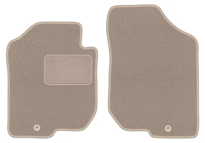 Immagine prodotto di Tappetini anteriori in moquette per Kia Carens III 2006-2010 (7 posti) – 2 pezzi, beige, su misura – Wielganizator LUX