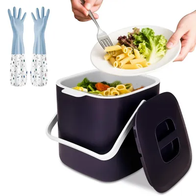 Image de Omgoods - Composteur pour cuisine avec bac intérieur amovible