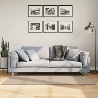 Produktbild von Teppich HUARTE Kurzflor Weich und Waschbar Sandfarben 80x150 cm , Designerteppiche 2024 Neu