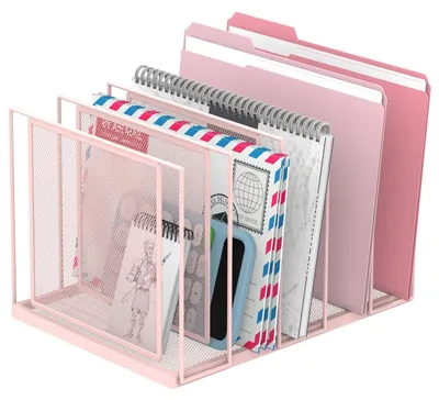 Zdjęcie produktu dla Pionowy organizer na dokumenty, metalowy, 5 przegródek