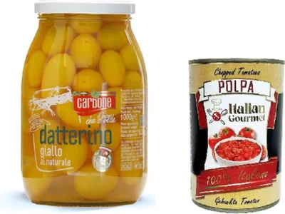 Produktbild von CARBONE – Datterino Giallo naturale Natürlicher gelber Datterino 1kg + Italian Gourmet polpa 400g