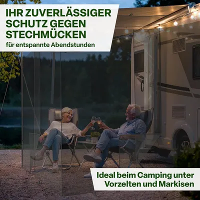 Produktbild von TTL GARDEN Moskitonetz Deluxe XXL 500x300x250cm – 3 Eingänge schwarz