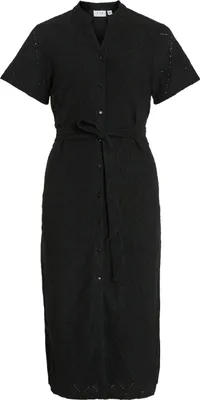 Produktbild von VILA Kleid Kurze Ärmel Geknöpfte Vorderseite Taillengürtel Größe: S