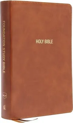 Produktbild von NKJV, Foundation Study Bible, Large Print, Leathersoft, Brown, Red Letter, Thumb Indexed, Comfort Print