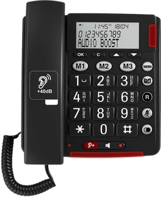 Produktbild von Amplicomms BigTel 50 Alarm Plus DE/FR Analog Telefon dark grey (ATL1424096)