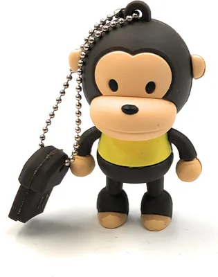 Image de Onlineworld2013 Singe avec chemise jaune debout Funny USB Stick 128 GB USB 3.0