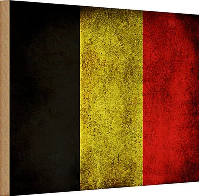 Produktbild von Holzschild Spruch Flagge 30x20cm Belgien Fahne