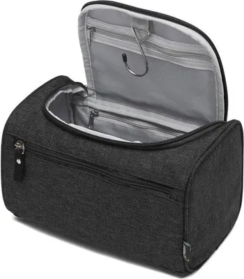 Produktbild von Große schwarze Reise-Toiletten-Tasche wasserdicht